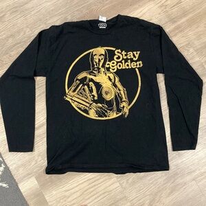 Star Wars Black and Gold Long Sleeve Tee